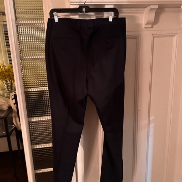 NWOT BONOBOS Pants Mens Size 35 Navy Blue Slim Fit Tapered Leg Wool Flat Front - Picture 3 of 11